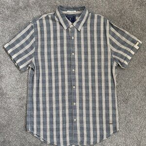 Scotch and Soda Men's Blue Plaid Shirt